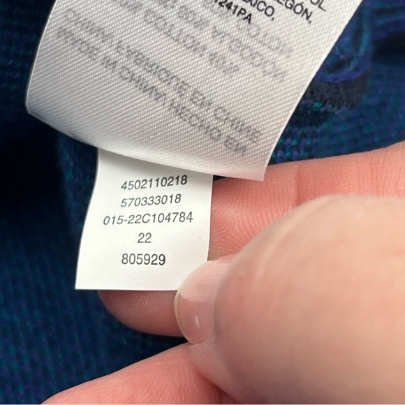 Chico’s 3 Womens US Size XL Tunic Sweater Floral Fanfare Green Blue Purple NEW - Picture 7 of 12